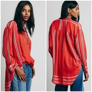 Free People Yarn Dye Lurex Tunic